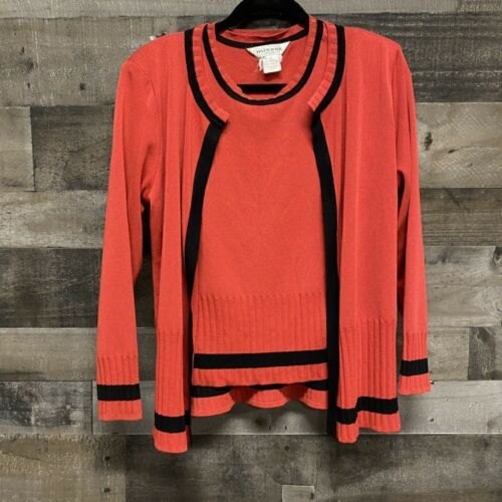 excusively misook cardigan and sleeveless top size M petite EUC - Picture 7 of 10